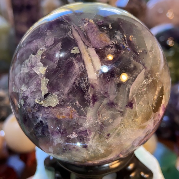 🔥SALE🔥 Rainbow Fluorite Crystal Sphere Sparkles And Rainbows! Watch The Video! - Picture 6 of 16
